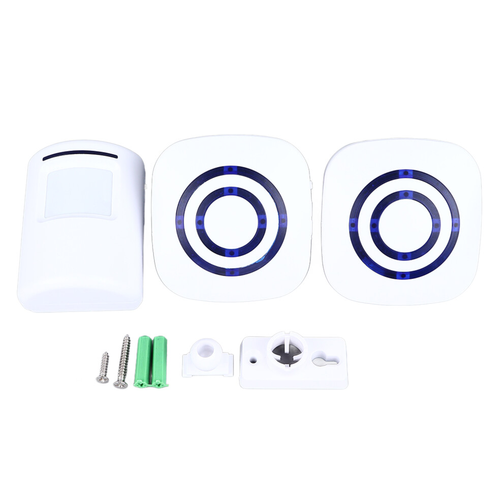 Motion Sensor Doorbell Wireless Entry Bell 2 Transmitters 110-240V 604725125743