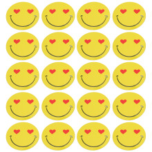 (Love Heart Face) 20PCS NFC Stickers ID5200 Chip Interference Resistant for Devices