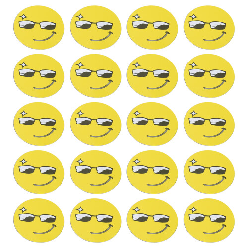 (Glasses Face) 20PCS NFC Stickers ID5200 Chip Interference Resistant for Devices