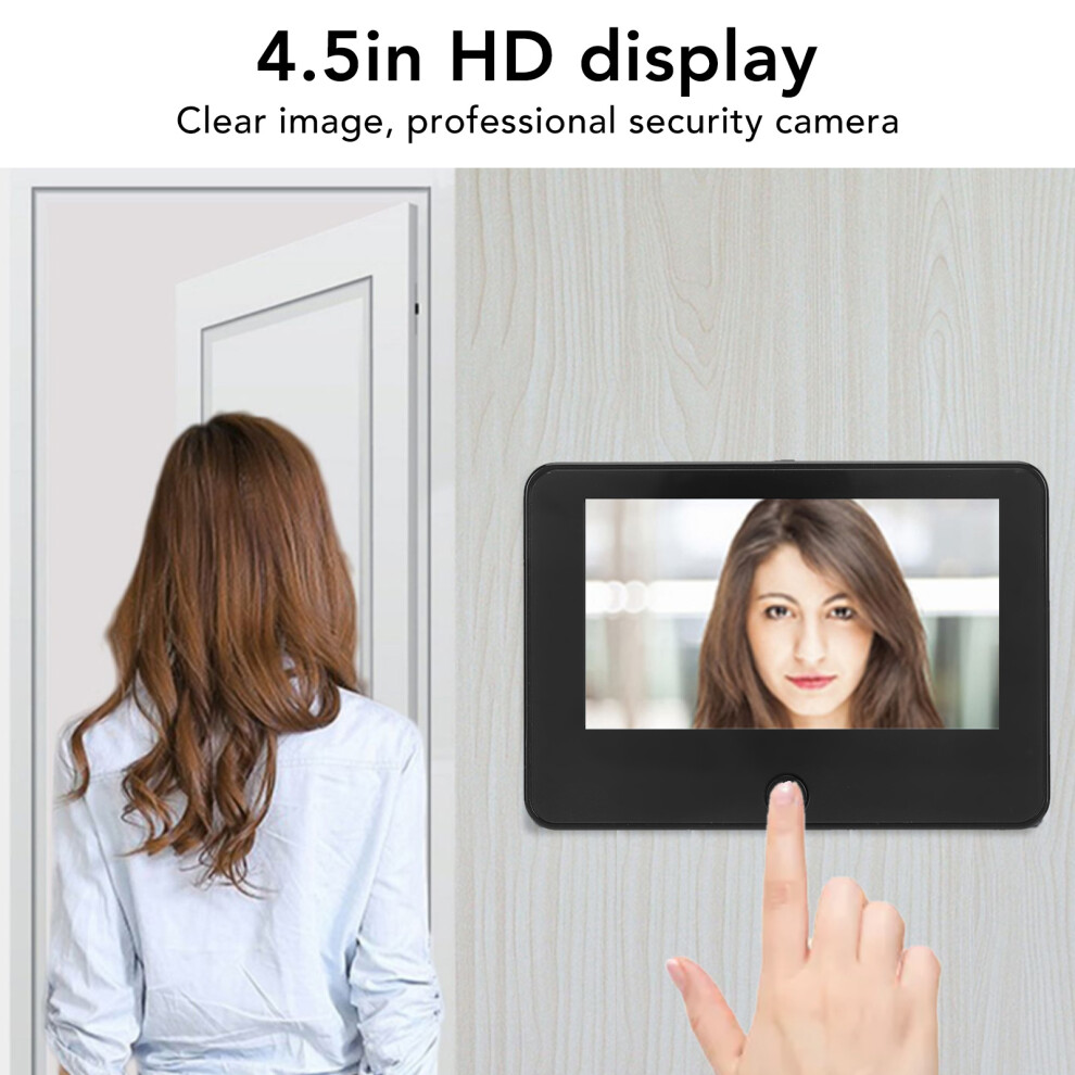 4.5In Wifi Smart Digital Door Viewer Night Vision Motion Detection 604725129437