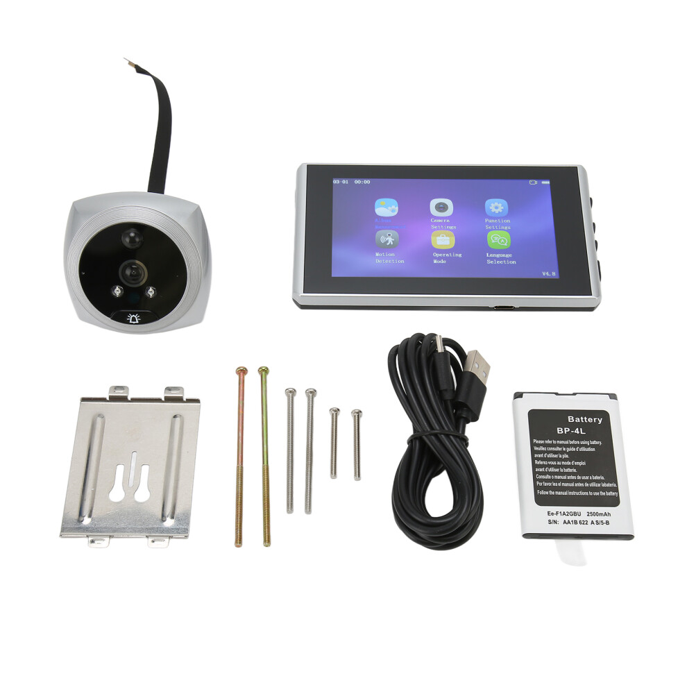 4.5In Smart Digital Door Viewer 160 1080P 2Mp Ir Night Vision 604725129314