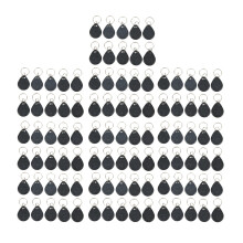 (Black) 100 Stück 125kHz RFID Schlüsselanhänger Grau, wasserdicht