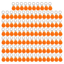 (Orange) 100 Pcs 125KHz RFID Key Fob Contactless Proximity ID Orange