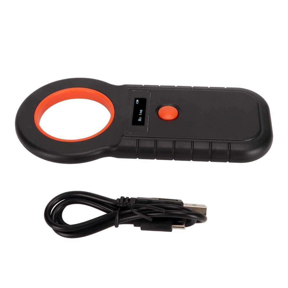 () Handheld Rfid Reader 134.2Khz 125Khz Animal Microchip Scanner Black/White 604725130099
