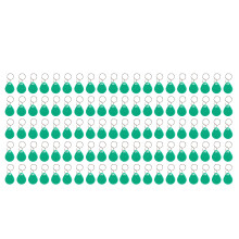 (Dark Green) 100 Stück 125kHz RFID Schlüsselanhänger Dunkelgrün, kontaktlos