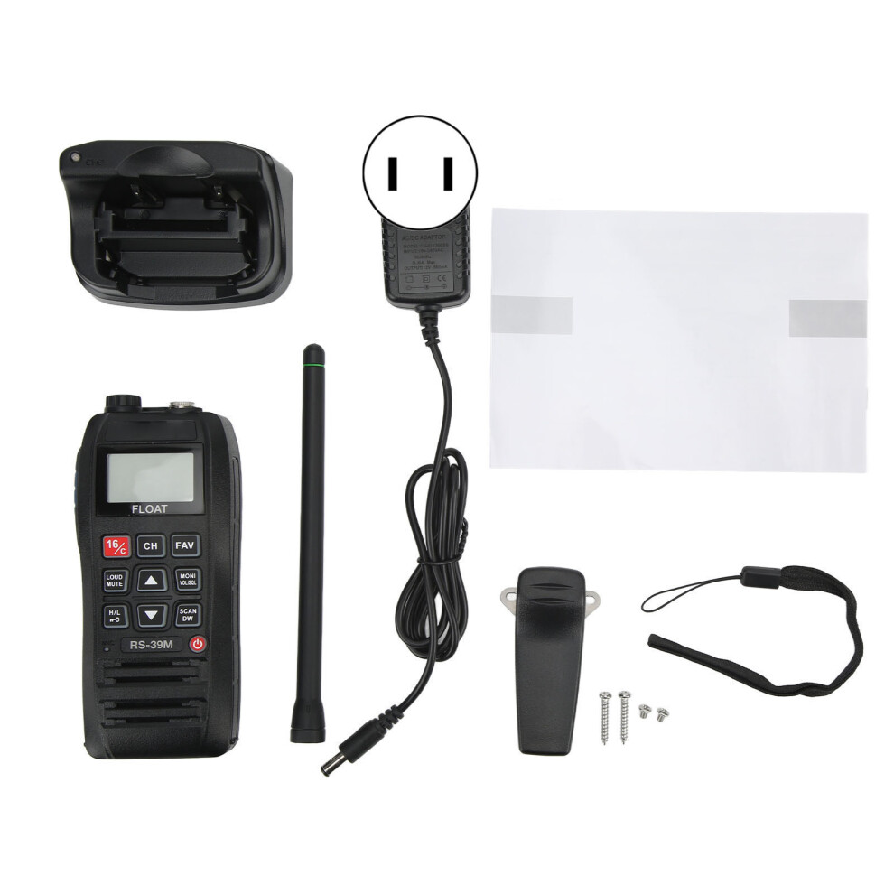 (Us Plug) Marine Walkie Talkies 6W 1W Vhf Two Way Radios Floating Handheld 604725137814