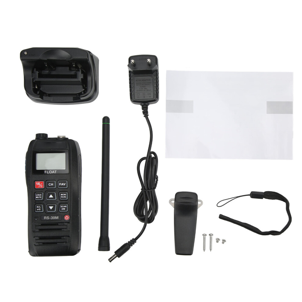 (Eu Plug) Marine Walkie Talkies 6W 1W Vhf Two Way Radios Floating Handheld 604725137753