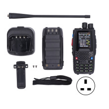 (UK Plug) UV Funkgerät Quad-Band 4W Farbdisplay FM-Sender