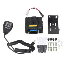 Car Mini Radio Quad Band 200 Ch 20W VHF UHF Handheld Mic