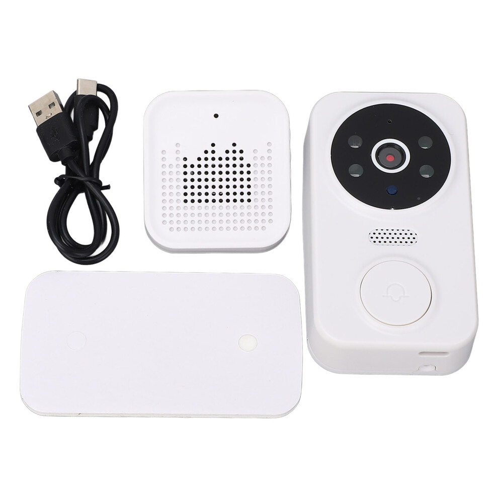 (M8 White Built In Battery For Tuya) Wireless Video Doorbell 480P Hd Night Vision Battery 604725117496