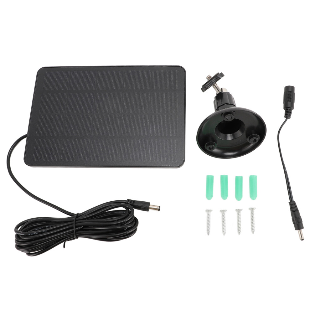 (Black) 4W Monocrystalline Solar Panel For Video Doorbell Black 643505994537