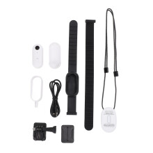 (White) Pet Collar Camera 1080P HD Wireless Magnetic Video Recorder