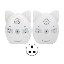 (UK Plug) Pair Wireless WalkieTalkie with Night Light 2.4GHz Baby Safety Monitor