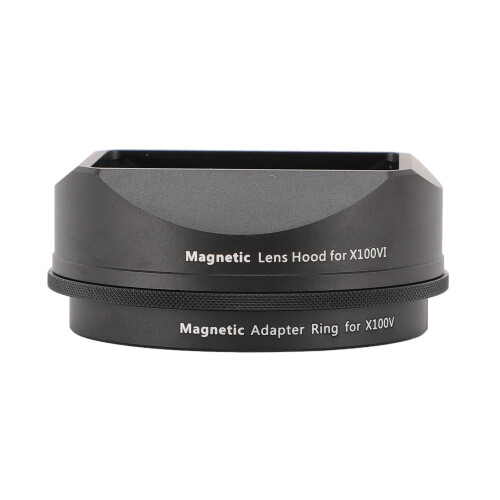 (Black) Square Lens Hood Magnetic Mount Light Blocking for X100 Series