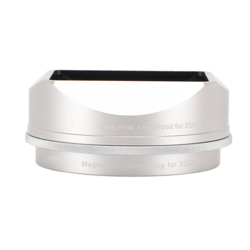 (Silver) Square Lens Hood Magnetic Mount Light Blocking for X100 Series