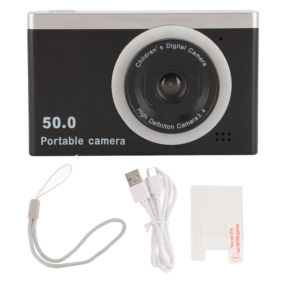 (Black) Digital Camera 40Mp 1080P 2.4 Inch Screen 8X Zoom Dual Lens Rose Black 643505078701