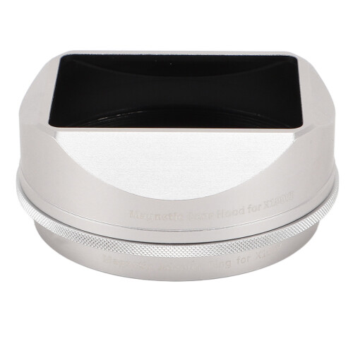 (Silver) Square Lens Hood Magnetic Mount Light Blocking for X100 Series 1