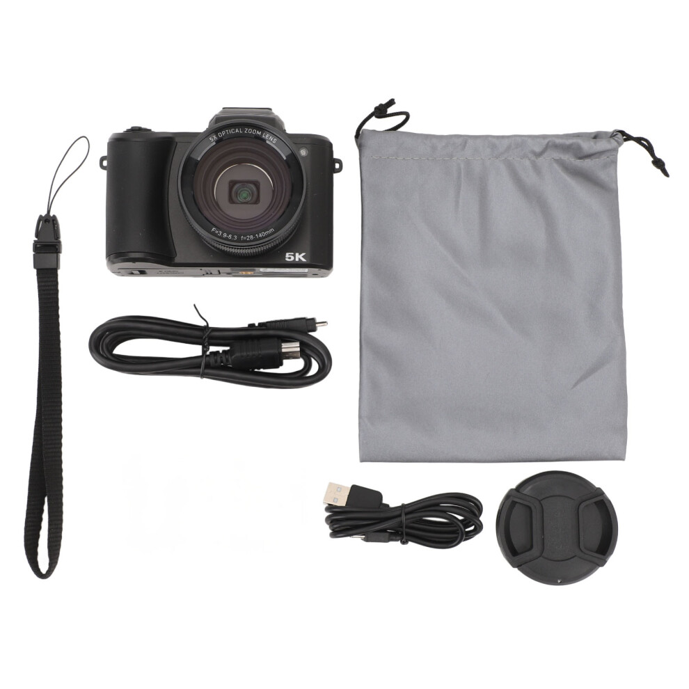 5K Digital Camera Autofocus 5X Zoom 6 Axis Stabilization 3.2Inch 64Mp 643505079265