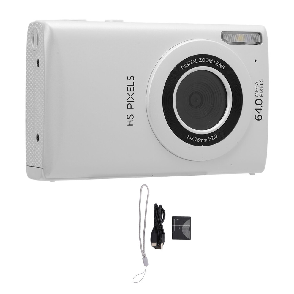 (White) 4K Vlogging Camera 64Mp Auto Focus 18X Zoom 2.8In Ips Screen White 643505077414