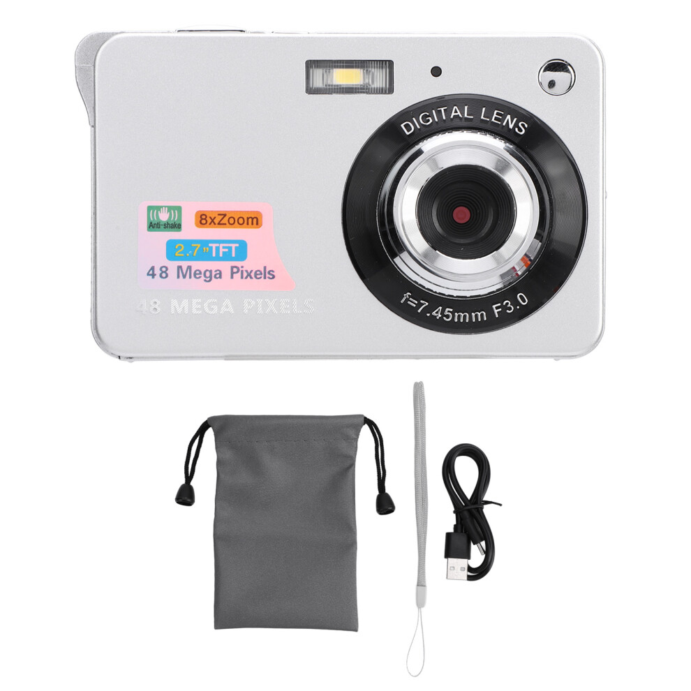 Digital Camera 48Mp 2.7 Inch Lcd Anti Shake Auto Focus 8X Zoom 643505077506