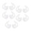 (L) 5Pcs White Silicone Earmolds Soft Comfortable for Walkie Talkie 3