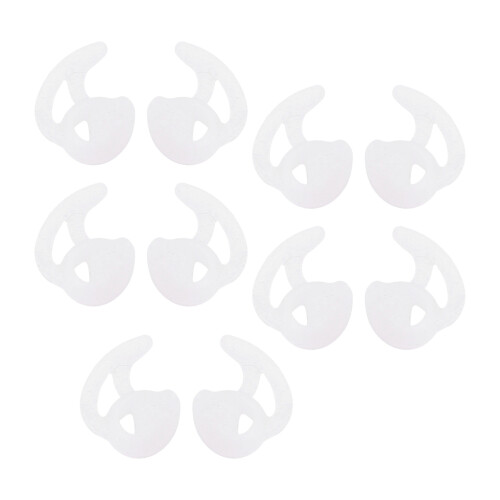 (L) 5Pcs White Silicone Earmolds Soft Comfortable for Walkie Talkie 2