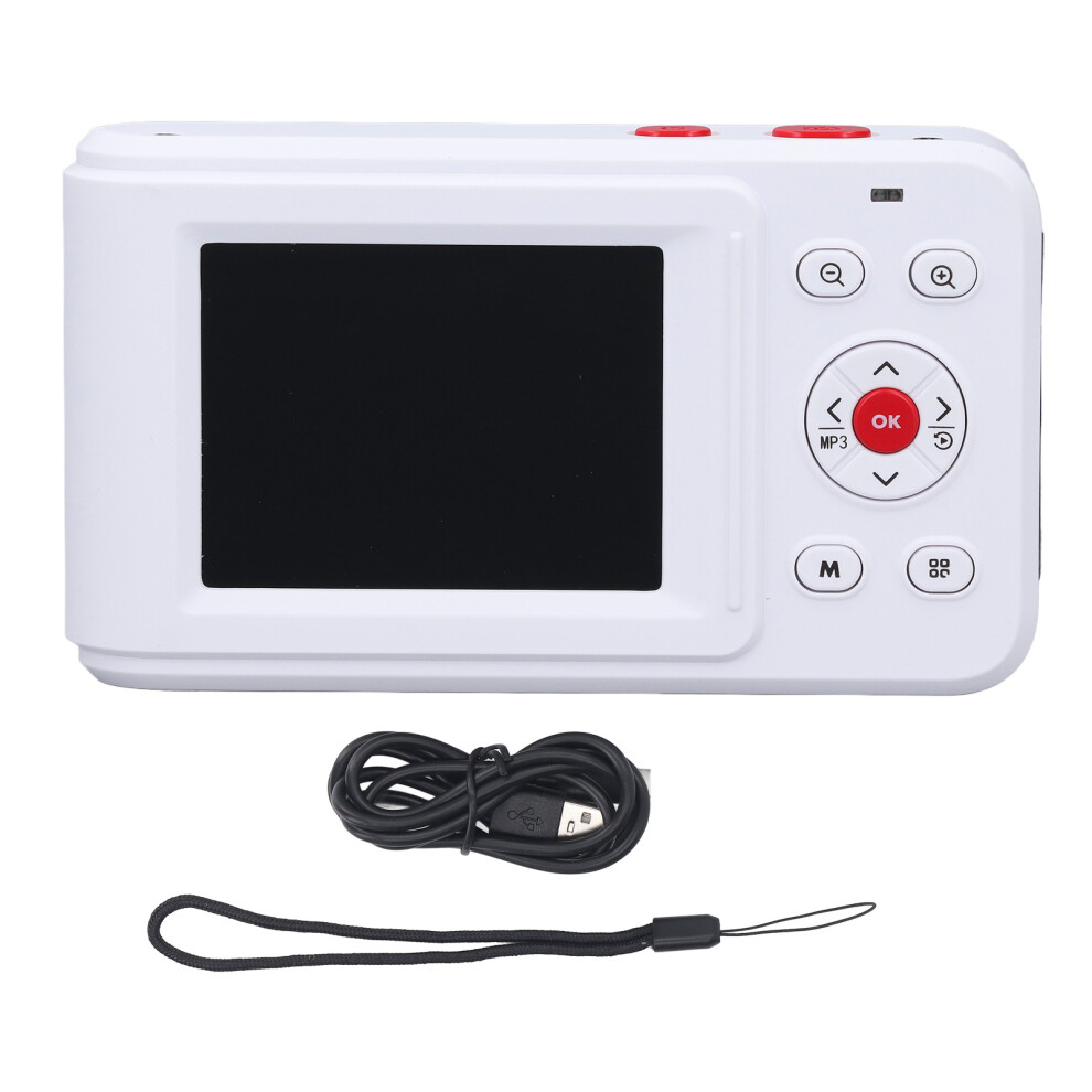 () Digital Camera 72Mp 2.5K Video Dual Screen 16X Zoom Autofocus White/Blue 643505077674