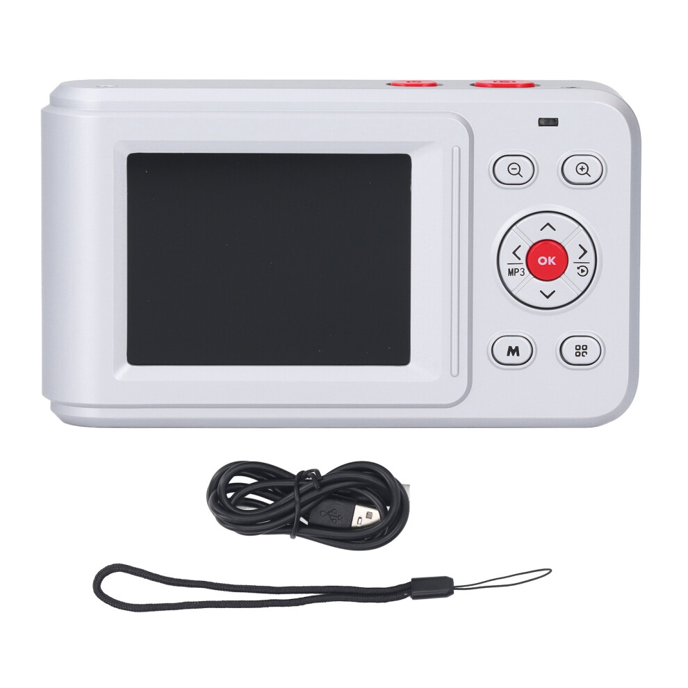 () Digital Camera 72Mp 2.5K Video Dual Screen 16X Zoom Autofocus Silver/Blue 643505077698