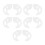(S) 5Pcs White Silicone Earmolds Soft Comfortable for Walkie Talkie 5
