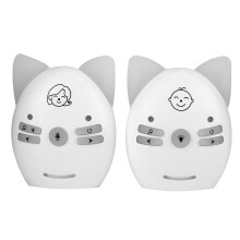 (White UK Plug) 2.4GHz Wireless Baby Monitor 2-Way Voice Night Light White UK Plug