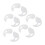 (L) 5Pcs White Silicone Earmolds Soft Comfortable for Walkie Talkie 2