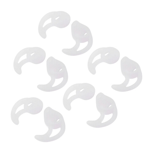 (L) 5Pcs White Silicone Earmolds Soft Comfortable for Walkie Talkie 1