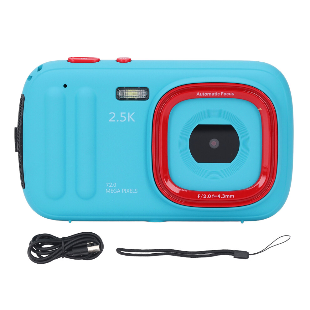 (Blue) Digital Camera 72Mp 2.5K 16X Zoom Anti-Shake Autofocus Blue 643505077742