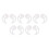 (L) 5Pcs White Silicone Earmolds Soft Comfortable for Walkie Talkie 4