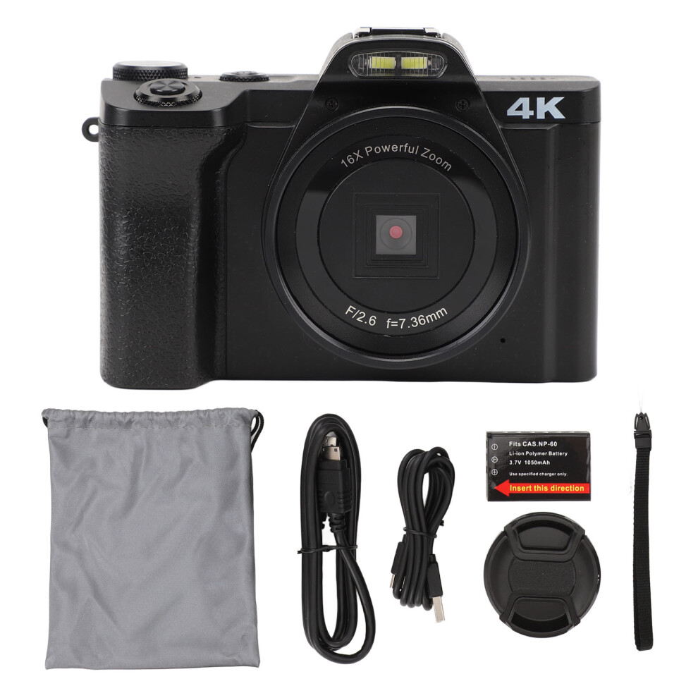 4K Digital Camera 3.5Inch Ips 48Mp 16X Zoom 128Gb Vlogging 643505079753