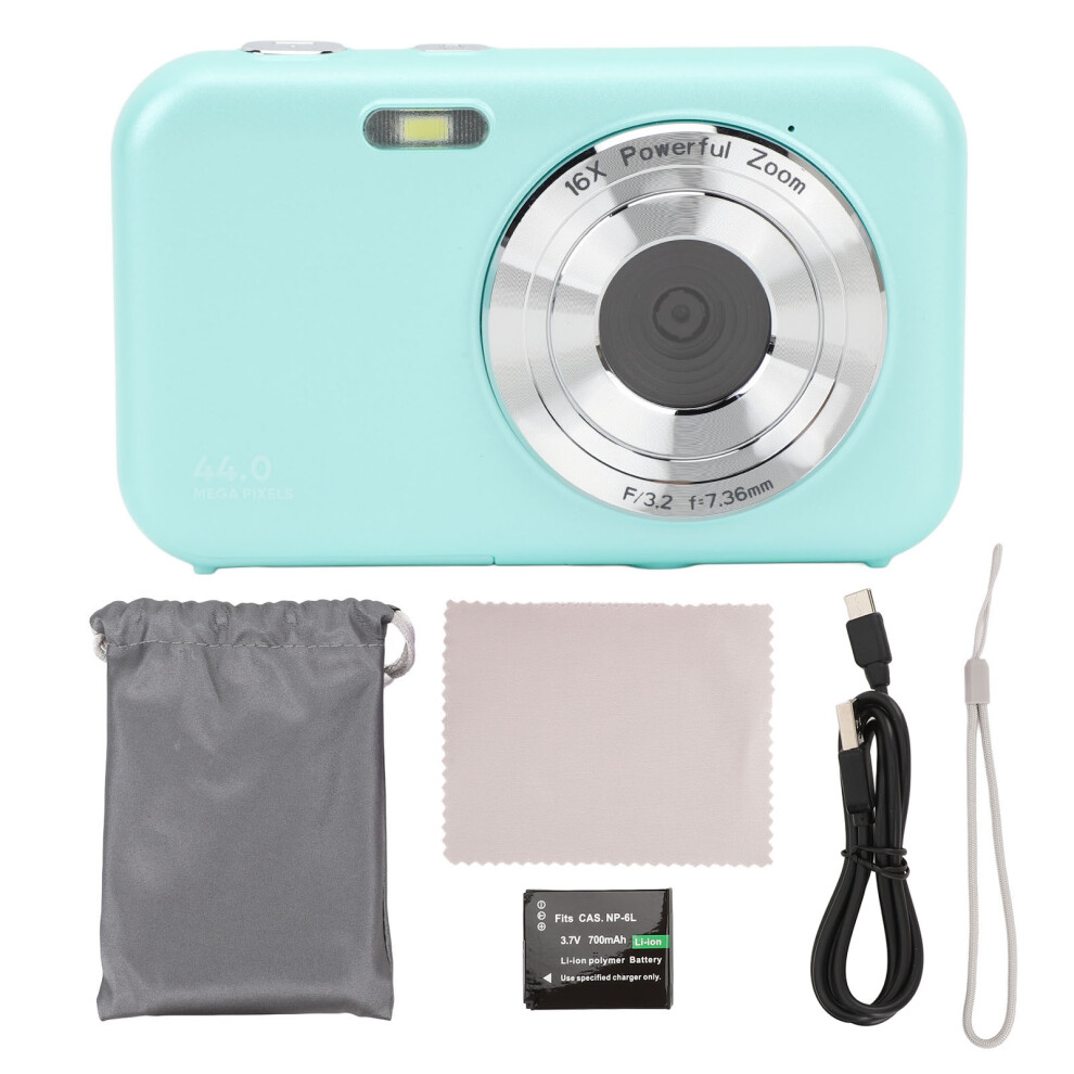 (Green) 1080P Digital Camera 2.4Inch 16X Zoom 44Mp For Teens Students Beginner Green 643505079784