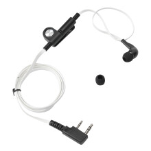 (White) Walkie-Talkie-Kopfhörer mit Mikrofon PTT für Kenwood/Baofeng Weiß