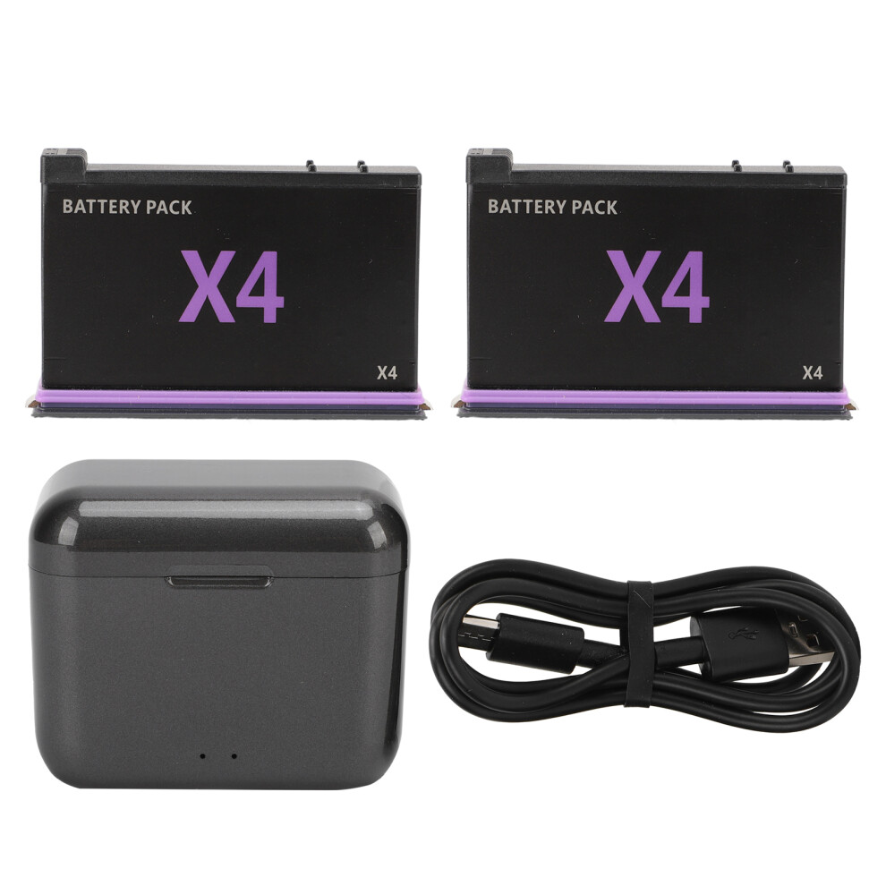 2Pcs 2500Mah Battery For X4 Action Camera With Charger 643505080247
