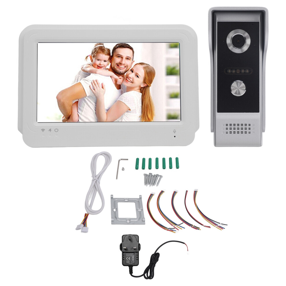 (Uk Plug) 7In Touch Video Intercom 2Mp Night Vision Motion Detection 2-Way Talk 604725120601