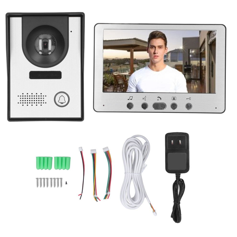 (Us Plug 100Â240V) 7" Video Intercom Waterproof Night Vision Doorbell Us 100-240V 604725120755