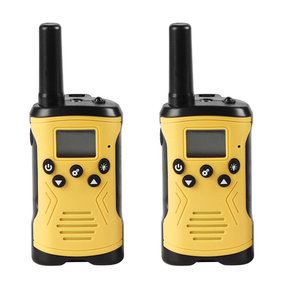 (Yellow) T50 2 Pcs Children's Walkie Talkie 3Km Yellow 604725158277