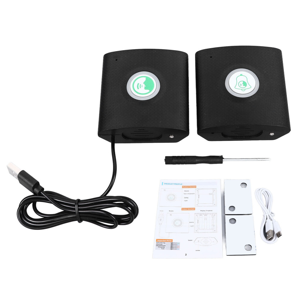 Wireless 2-Way Voice Intercom Doorbell Clear Sound Long Standby 604725125484