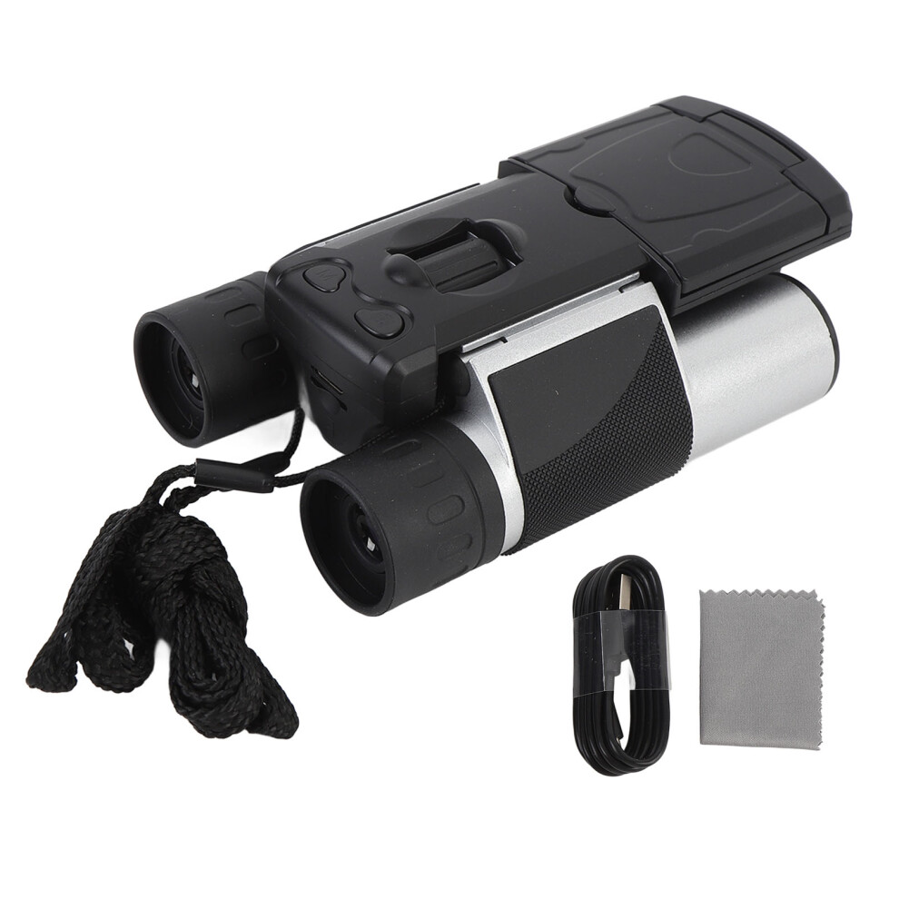 (Silver) 10X25 Digital Binoculars 48Mp 2.5K Hd 2 Inch Screen 8X Zoom Type C Silver 643505072587