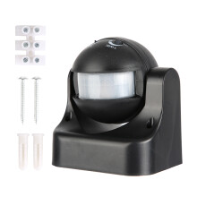 (Black) Outdoor wasserdicht PIR-Infrarot-Bewegungsmelder Weitwinkel