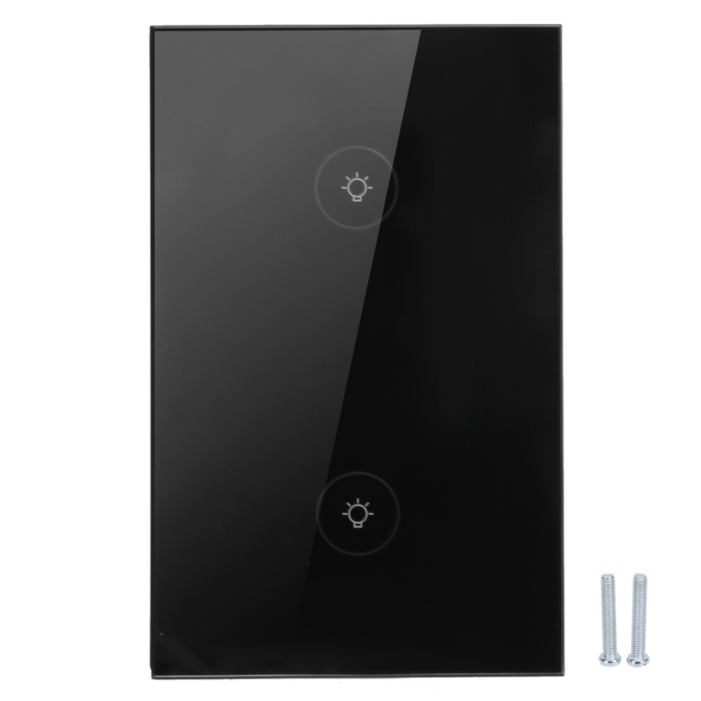 (Black) Intelligent Touch Light Switch Wifi App Voice Control 10A 110-240V 604725144478