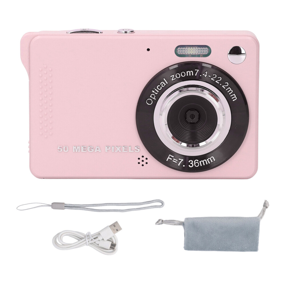(Roseate) 50Mp Digital Camera 1080P Autofocus Image Stabilization Pocket Silver 643505072983