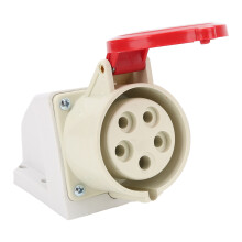 32A 5-Pol-Industriedose 3P+N+E IP44 380V wasserdicht Wand