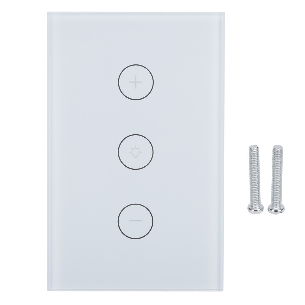 (White) Intelligent Touch Dimmer Switch Wifi App Voice Control Timing Tuya White 604725146458