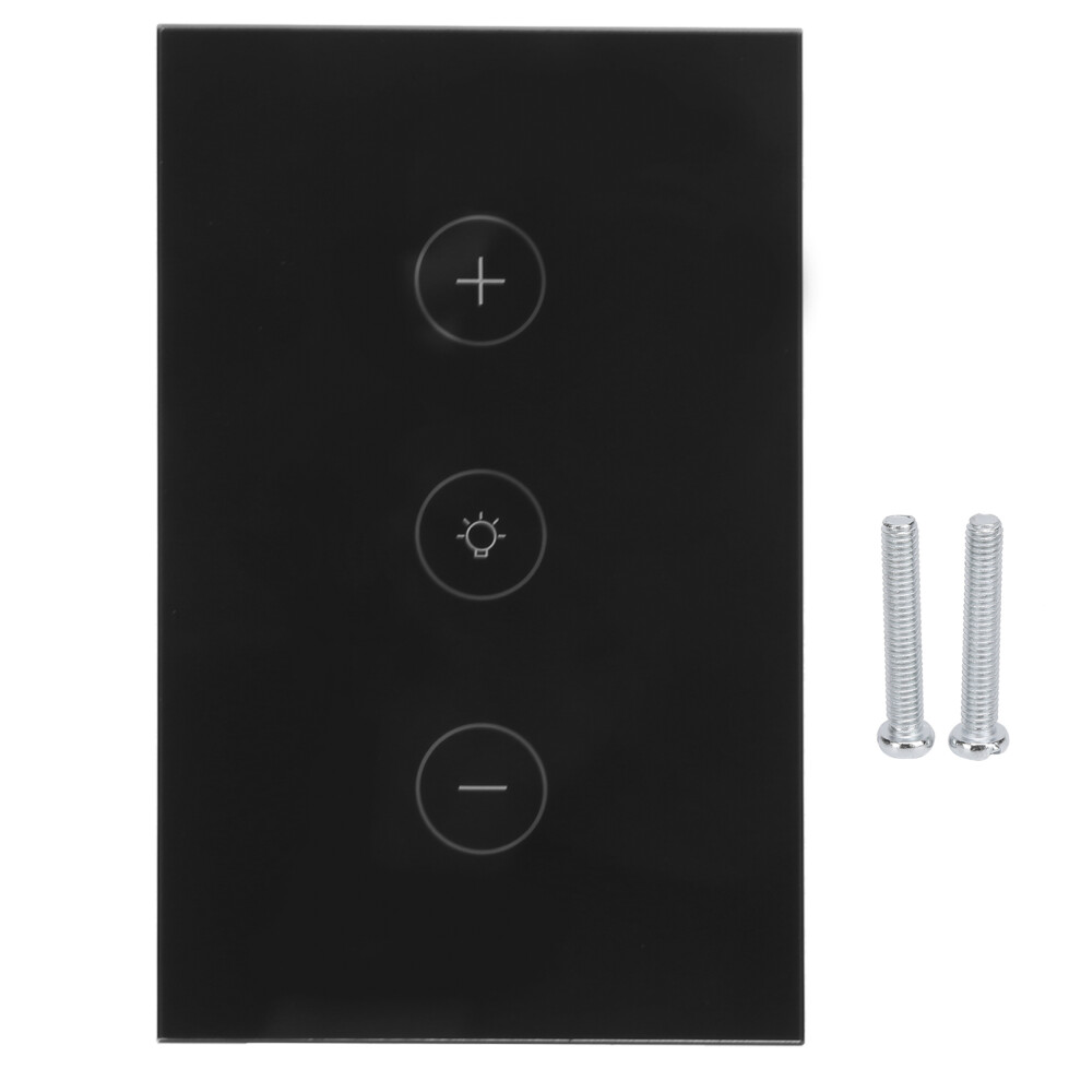 (Black) Intelligent Touch Dimmer Switch Wifi App Voice Control Timing Tuya Black 604725146441