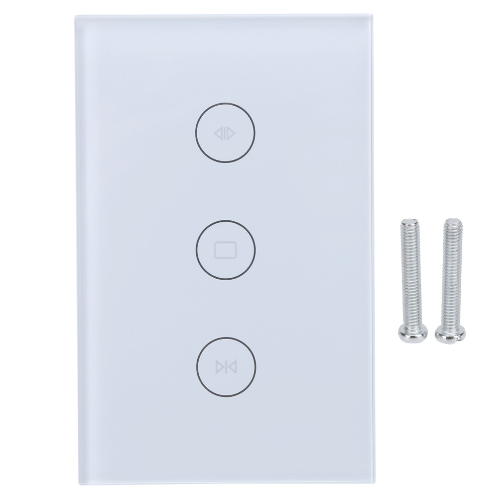 (White) Wifi Smart Curtain Switch App Voice Remote For Google Home Tuya 604725146465